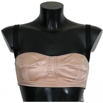 Dolce & Gabbana Black Straps Pink Balconette Bra - IT40|S, Size XS