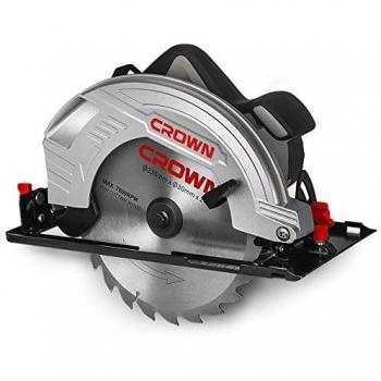 Crown CT15210-235 Sierra Circular, 2000 W, Gris y Negro