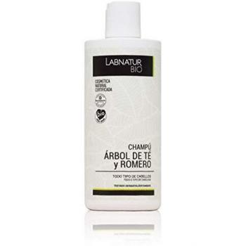 LABNATUR BIO CHAMPÚ ÁRBOL DE TÉ Y ROMERO 450ml. Equilibrante, Vegano y No Testado en Animales, sin Parabenos ni SLS, para Cabello de Normal a Graso