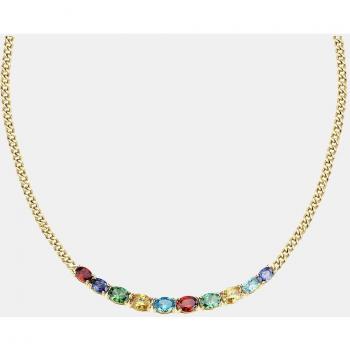 Collar Colori de acero inoxidable con circonitas brillantes