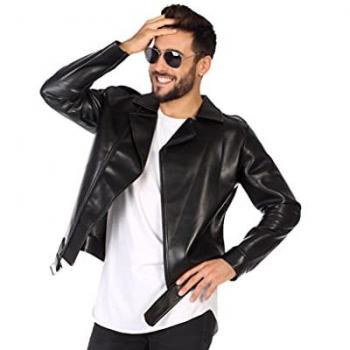 Disfraz años 60 hombre adulto chupa negra XL Atosa