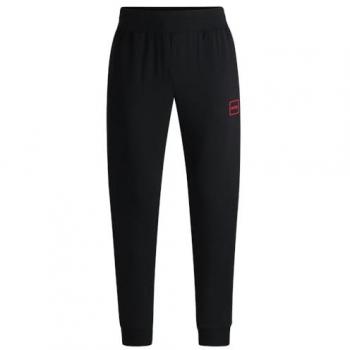Pantalones de chándal HUGO Laze Slim Fit negros para hombre, talla M