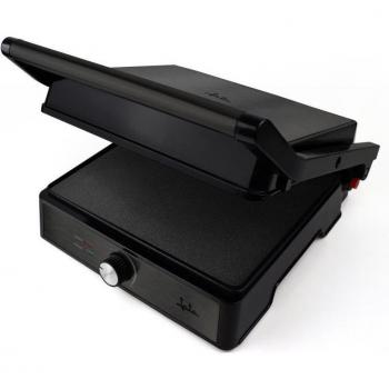 Jata Grill Eléctrico JEGR1913 Doble 2000W con Placas de Asar 29x24 cm, Apertura 180º, Placa Superior Basculante, Control de Temperatura y Bandeja
