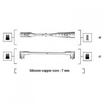 Juego de cables de encendido Magneti Marelli 941175080751