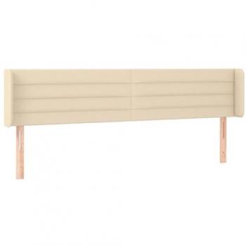 Cabecero de Tela Color Crema con Orejas 203x16x78/88 cm