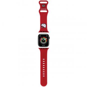 Correa de Silicona Hello Kitty para Apple Watch 38/40/41mm con Diseño de Cabeza de Gatito Roja