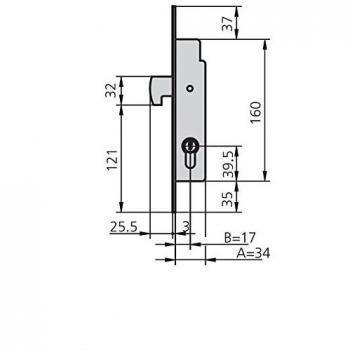 CVL - Cerradura Embutir Met Hn Cvl 17 Mm