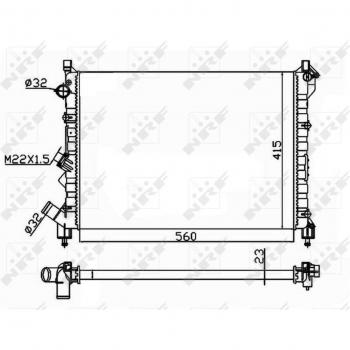 Radiador, refrigeración del motor Economy Class NRF 58943A