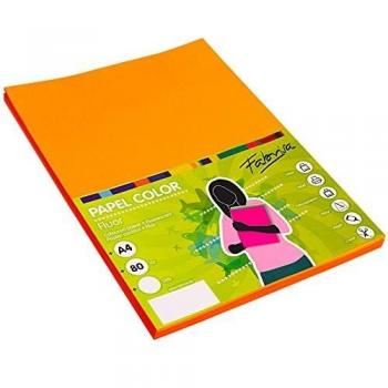 Fabrisa 748519A100 - Papel de colores, color rosa fluor