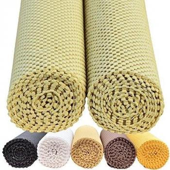 DIY Doctor - 2 rollos de alfombra antideslizante, 11.600 cm2 en total, 400 gm2 de grosor, multiuso, como base para cajones o armarios, crema
