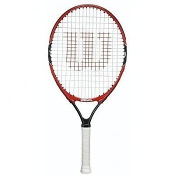 Wilson Roger Federer - Raqueta de tenis para niños, color rojo / gris, 23 pulgadas