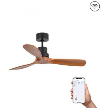 Ventilador de Techo Mini Lantau Smart DC Negro Mate Ø1060mm 6 Velocidades Faro