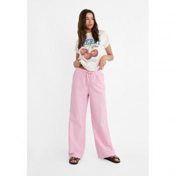 Flowing Bubblegum Pink Oxford Trousers XS