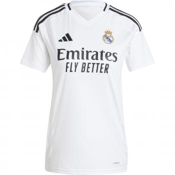 Camiseta de mujer 1ª equipación Real Madrid CF 2024-2025 Adidas, color blanco, talla XL, oficial