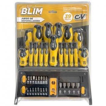 Blim Set de Herramientas 39 Piezas con Destornilladores, Puntas y Vasos