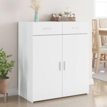 Aparador blanco de madera multicapa 80x42,5x93 cm