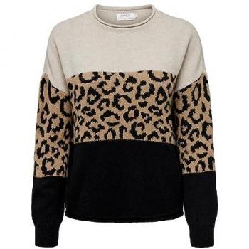 Jersey Mujer Only Jade con Estampado Animal y Corte Regular