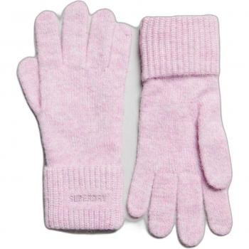 Superdry Women's Vintage Ribbed Gloves, One Size, Rose