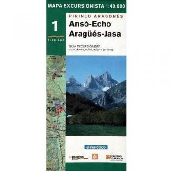 Mapa Excursionista Anso Echo Aragues Jasa 1:40000