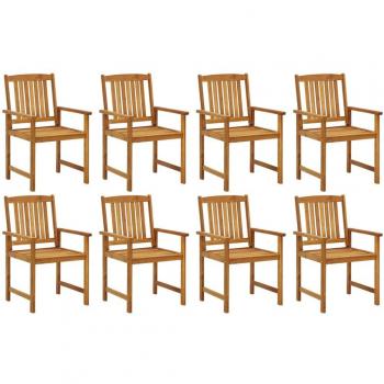 vidaXL Garden Chairs 8 pcs Solid Acacia Wood
