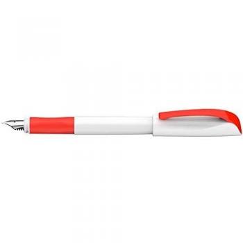 Schneider Vivaz 169013 - Pluma estilográfica, color blanco y coral