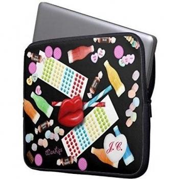 Electronics fundas neopreno portátil 160514 - 5 Vintage Red Wax Lips Candy Hearts Tootsie Rollss 13-13.8 inches