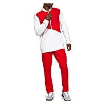 Asics Tokyo Warm Up Top Camiseta, Hombre, Brilliant White/Classic Red, 2XL