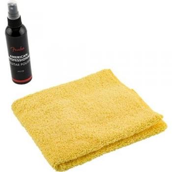 Fender® Polish & Shop Cloth Set of 2 with American Professional Guitar Polish