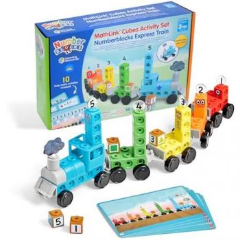 SET DE ACTIVIDADES MATEMÁTICAS EN TREN CON CUBOS MATHLINK® - JUEGO EDUCATIVO PARA NIÑOS DE 3 A 6 AÑOS