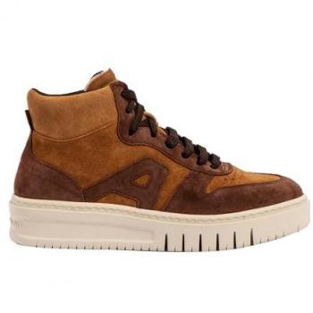 Botines Unisex de Piel Marrón Art 11778S1VB003, Planos con Cordones, Casual, Talla 45
