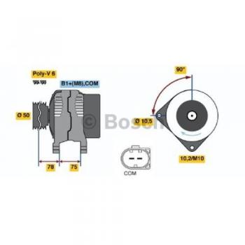 Alternador Bosch 0986046220 145A 14V