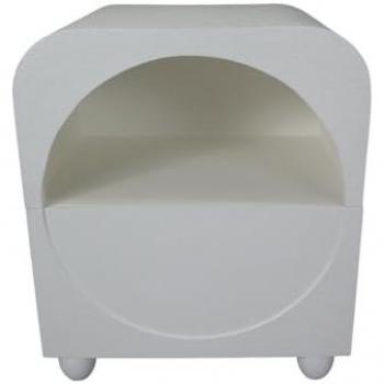 Mesa auxiliar Romimex Blanco Madera MDF 40 x 48 x 30 cm
