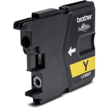 Cartucho de Tinta Original Brother LC985Y Amarillo para DCP-J125/DCP-J315W/MFC-J265W/MFC-J410/MFC-J415W, 260 Páginas