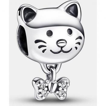 Charm Pandora Moments 792255C01 Mascota Gato lazo