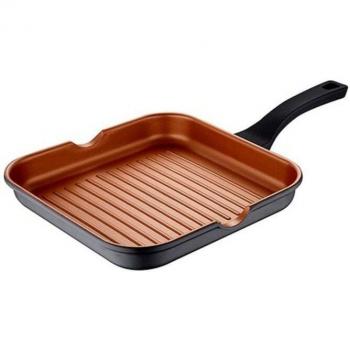 San Ignacio Sartén Asador Negro Aluminio 28 cm