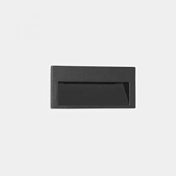 Aplique jardín empotrable Tiny Glass, aluminio gris urbano, arenado 3,8 Cm, LEDS-C4 Tiny Short Exterior Aplique LED Empotrable Pequeño Urban Grey IP65 1.9W 3000K