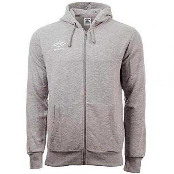 UMBRO Fleece Zip Through Small Logo Hoodie Junior Chaqueta con Capucha, Niños, Gris, 8