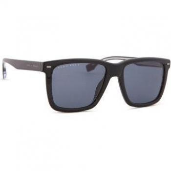 Hugo Boss 1317/S 284 IR 55 Sunglasses, Black Ruthenium Grey Blue, Aviator Style, Size: 55 MM