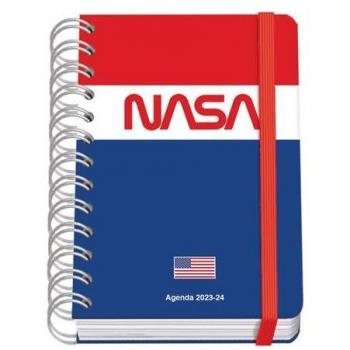 Agenda Escolar Dohe NASA Flag A6 Día Página Tapa Dura Espiral Multicolor Bilingüe 2023-2024