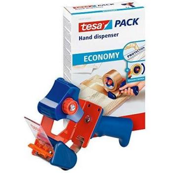 tesa Dispensador Manual Economy , Dispensador de Cinta Adhesiva Manual para Cintas de Embalaje de hasta 50 mm de Ancho