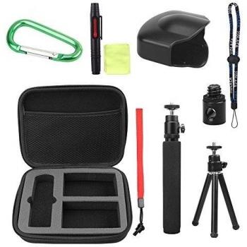 holaca Ricoh Theta M15 cartucho Theta S Caso Kit de accesorios, 10-in1 bolsa de transporte accesorios para Theta S y Theta M15