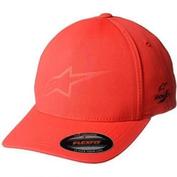 Alpinestars Ageless Deboss Tech Mens Flexfit Hats - Red - Small/Medium