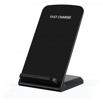 Moobom Cargador sin hilos rápido 2 bobinas Qi que carga el soporte de carga sin hilos rápido Cargador portable del teléfono móvil para el borde de la galaxia S7 / S7 de Samsung, galaxia S6 / S6 borde / más