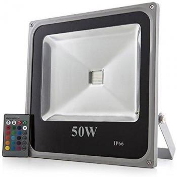 Foco Proyector LED RGB con Mando a Distancia de 50W
