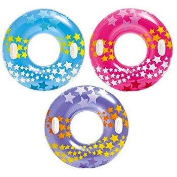 Flotador circular hinchable con dibujo de estrellas de la marca Intex (91 cm de diámetro)