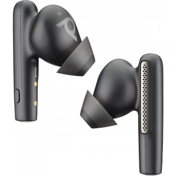 Auriculares In-Ear Bluetooth Poly Voyager Free 60 UC Carbon Black con Adaptador USB-C y Estuche de Carga Básico