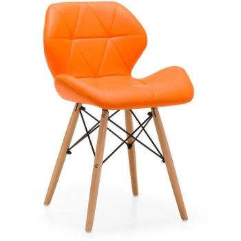 SuperStudio lo+demoda Pentagone Color Edition - Silla, Madera, 58.5 x 63 x 82.5 cm, Color Naranja