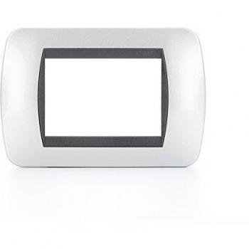 Placa de Cubierta BTicino Living International 3 Módulos Aluminio L4803AL