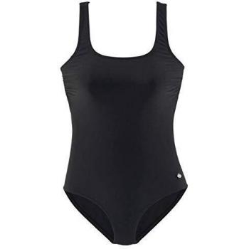 Bañador LASCANA para Dama, Color Negro, Talla 46, Copa E, con Bandas Cruzadas en la Espalda y Efecto Moldeador