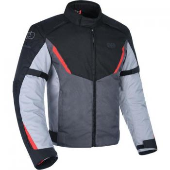 Chaqueta de Moto Oxford Delta 1.0 Hombre Gris/Rojo/Negro